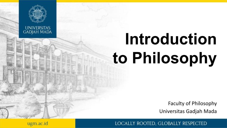 Introduction To Philosophy (2 Credits) – Admission